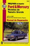 FORD / MERCURY MODELOS TAMAÑO GRANDE (1975-1987) PETROL V8 4.2 5.0 5.8