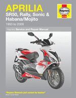APRILIA SR50 RALLY SONIC & HABANA/MOJITO SCOOTERS (1993-2009) 50CC