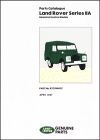 LAND ROVER SERIE IIA PARTS CATALOGUE  BONNETED CONTROL