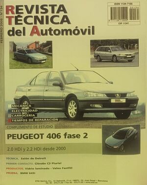 PEUGEOT 406 FASE 2 (DESDE 2000) DIESEL 2.0HDI  2.2HDI  Nº 134 (COMPLEMENTO DEL Nº 048)