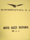 MOTO GUZZI HISPANIA 65 (1963) LIBRO DE INSTRUCCIONES