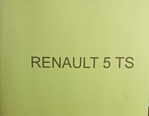RENAULT  5 1979 TS 1289CC  MANUAL DE ENTRETENIMIENTO