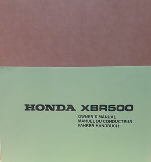 HONDA XBR500. MANUAL DE INSTRUCCIONES